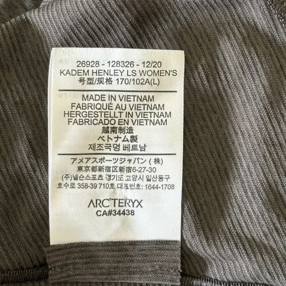 Arc'teryx Women's Kadem Henley Long Sleeve size large - Picture 5 of 8